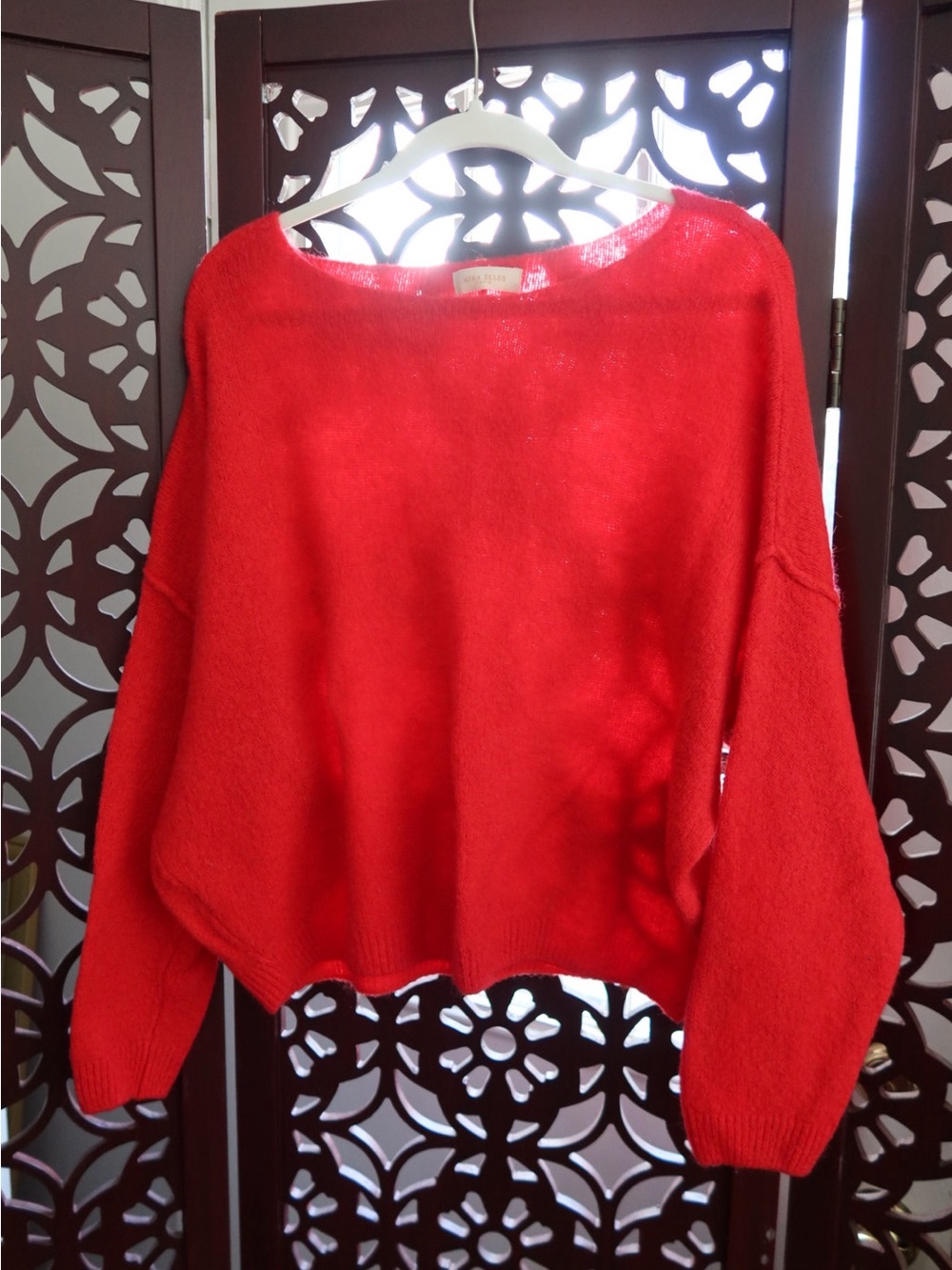 Women’s Red Cozy Oversized Sweater